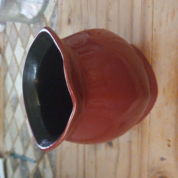 CORELLE Large Creamer, Dark Burgundy Red Jar, Coordinates Hearthstone Stoneware - Picture 2 of 4